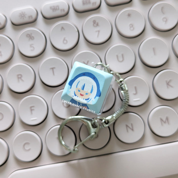 Gawr Gura - Fidget Keycap Keychain – Sugar [Cubed]³ Studios
