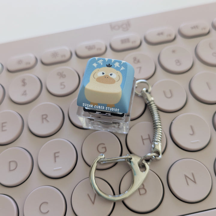 Confused Duck #054 - Fidget Keycap Keychain – Sugar [Cubed]³ Studios