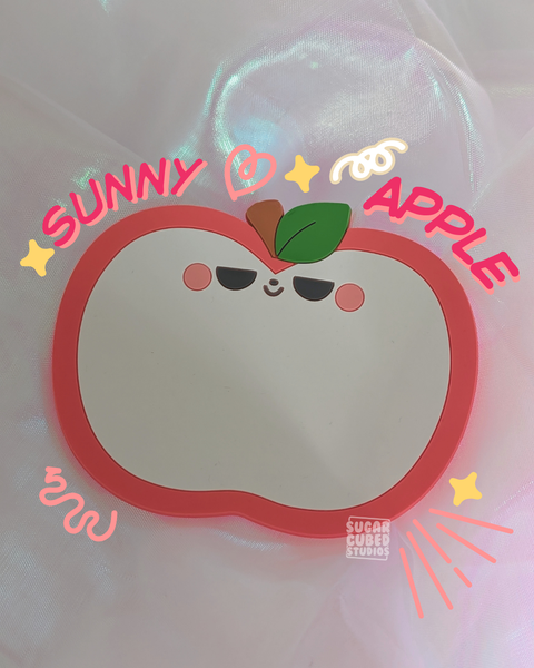 His "Sunny Apple" PVC Coaster - Mascot Edition