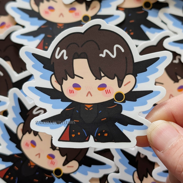 Caleb X02 Chibi Vinyl Sticker