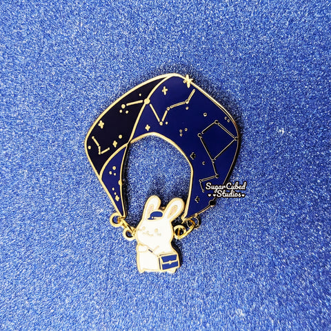 Delivery Bunny - Dangle Enamel Pin