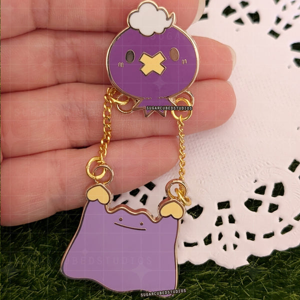 #425 and #132 Pair - Mystery Monster Dangle Enamel Pin