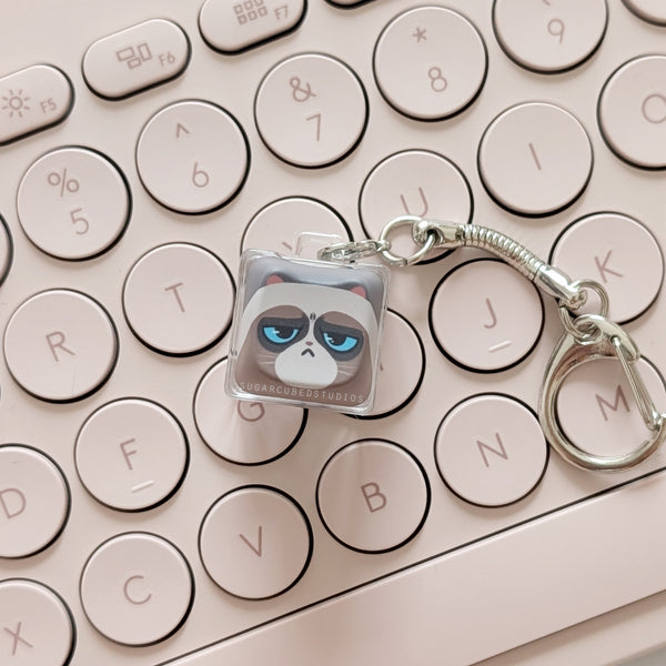 Grumpy Cat - Fidget Keycap Keychain