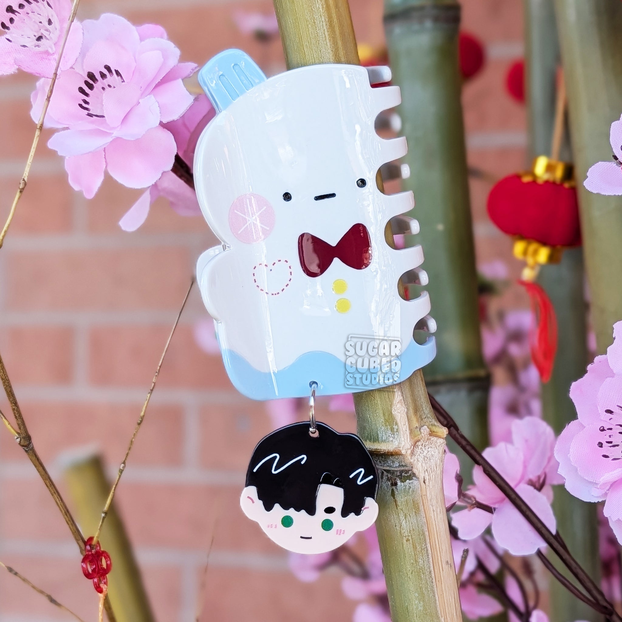 Happy Snowman and Zayne - Dangle Hairclaw – Sugar [Cubed]³ Studios