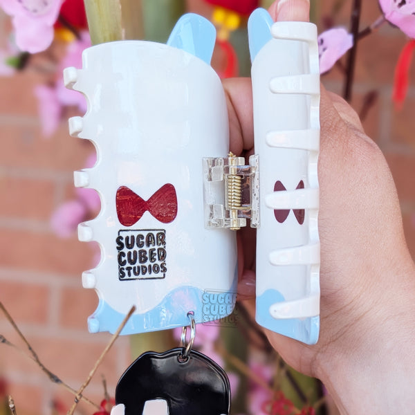 Happy Snowman and Zayne - Dangle Hairclaw