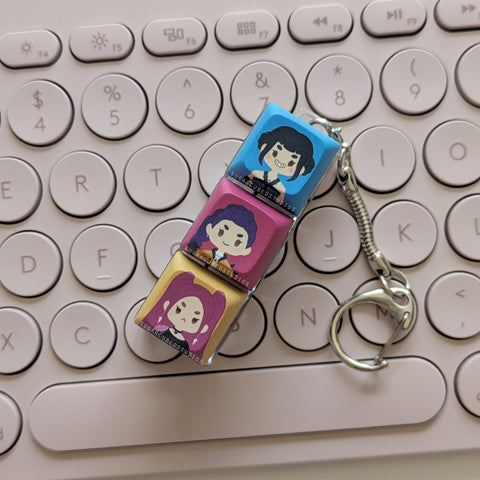 Girly Pop Hunters - Fidget Keycap Keychain Series
