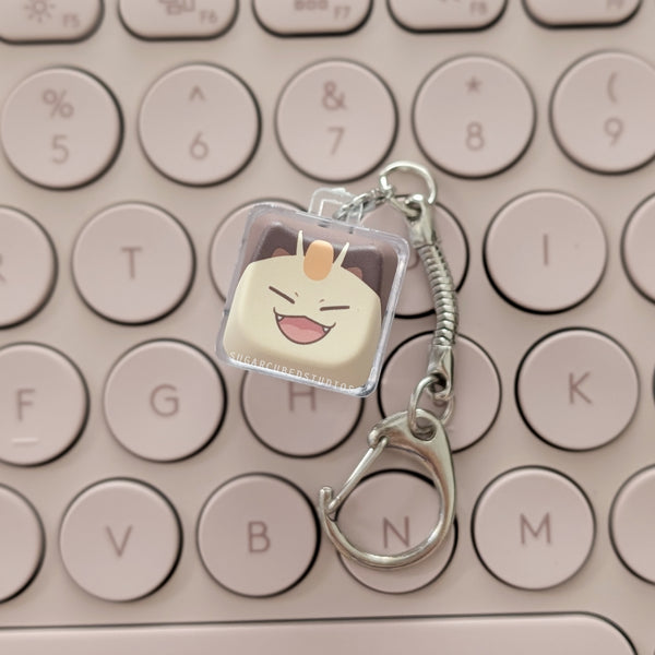 #0052 Lucky Meow Monster - Fidget Keycap Keychain