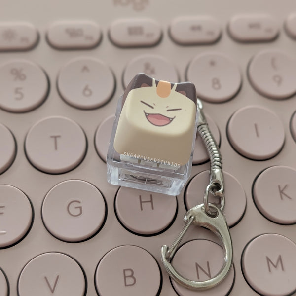 #0052 Lucky Meow Monster - Fidget Keycap Keychain