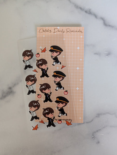 Caleb's Daily Reminder - Clear Deco Sticker
