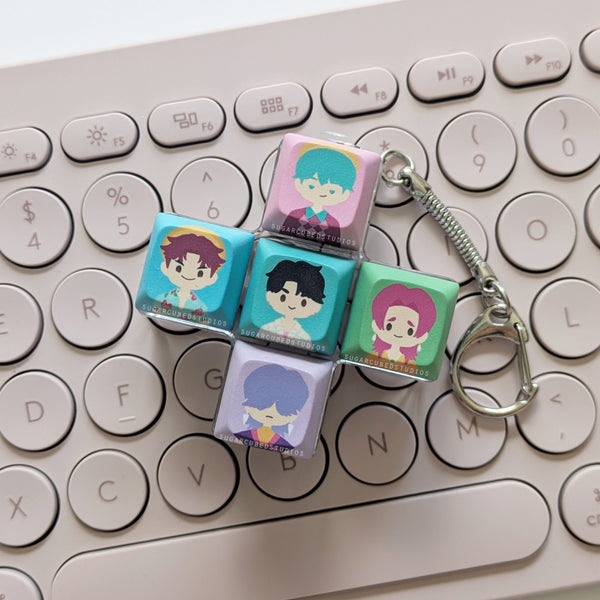 Poppy Kpop Idols - Fidget Keycap Keychain Series