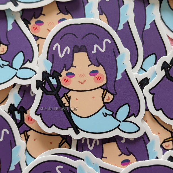 Rafayel Lumerian Sea God Chibi Vinyl Sticker