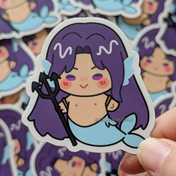 Rafayel Lumerian Sea God Chibi Vinyl Sticker