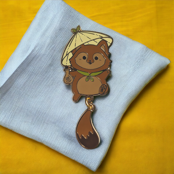 Tanuki Surprise - Enamel Pin