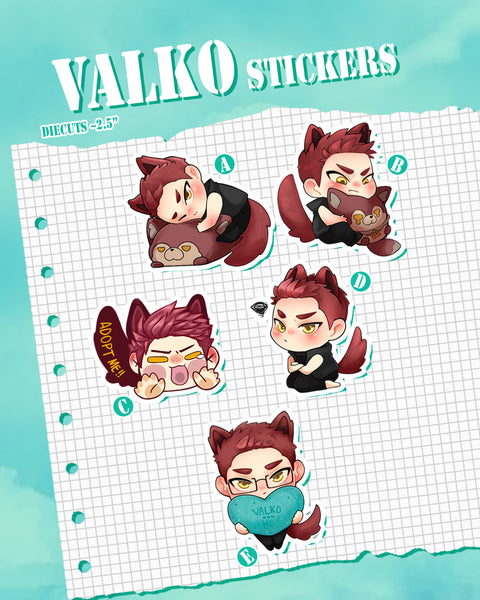 Valko Vinyl Stickers and Stickersheet