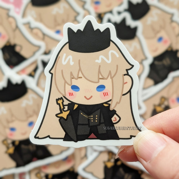 Xavier King of Darknight Chibi Vinyl Sticker