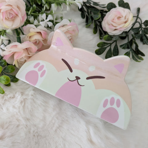 Cream Shiba Inu Hair Claw