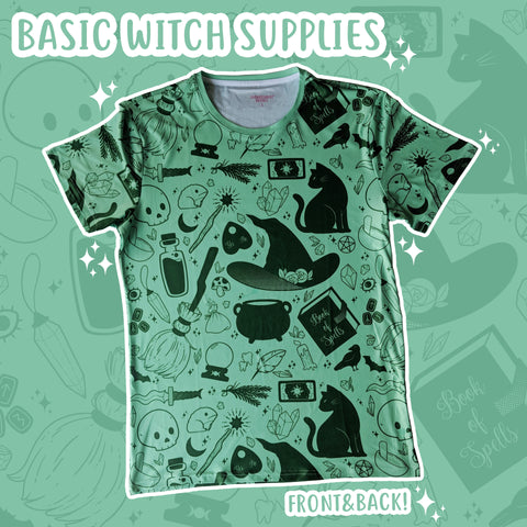 Basic Witch, Green T-Shirt