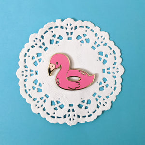 Summer Vibin' Floatie : Flamingo Enamel Pin