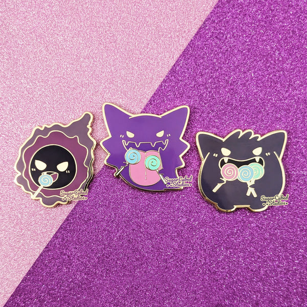 Ghostly Trio, Pocket Monster Enamel Pin Collection